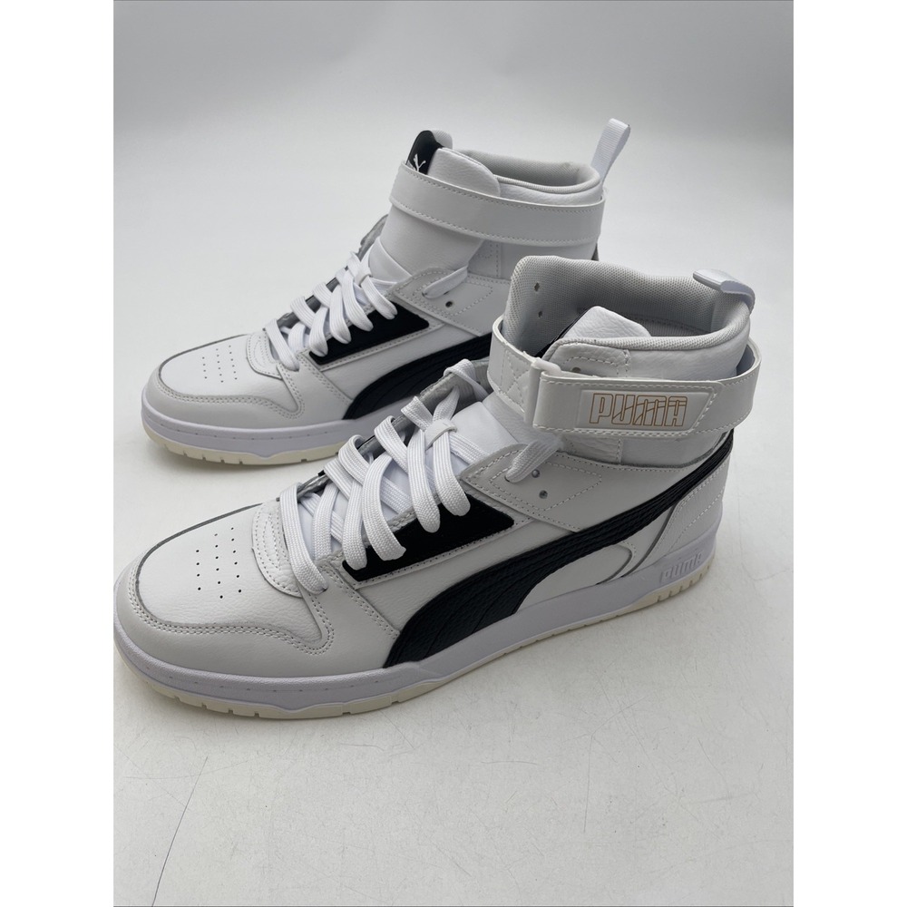 Puma RBD Game Puma Mid Top Mens Size 11.5 White/Puma Black NEW WO BOX 385839 01